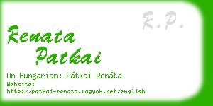 renata patkai business card